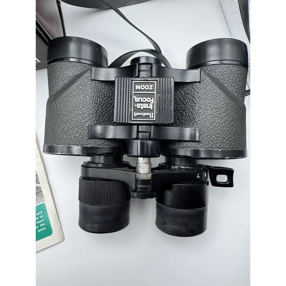 Vtg Bushnell SportView Binoculars Insta Focus 7x35 Extra Wide Angle w/Case&paper